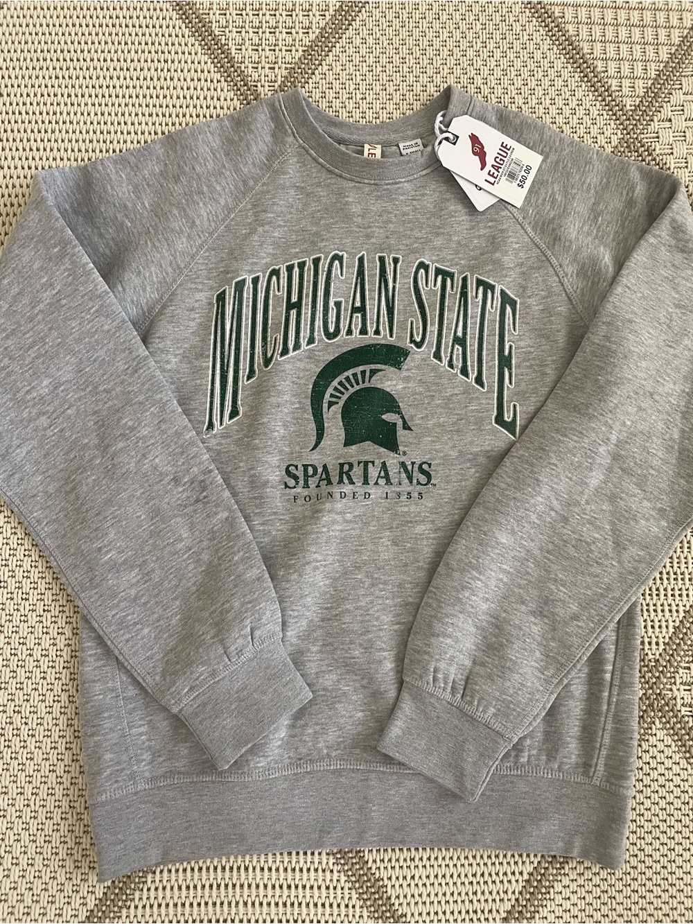 NCAA Michigan State Spartans Crew Neck Sweatshirt Womens Small New